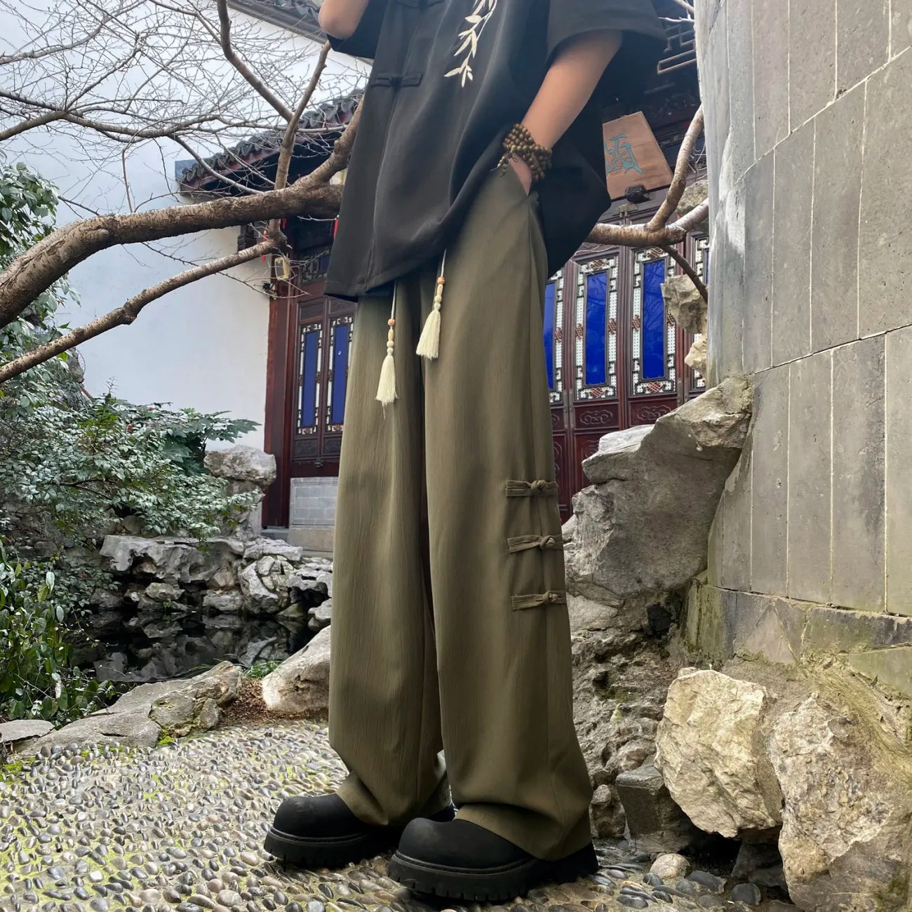 Large Size New Chinese Style suit trousers men's Summer Bottoms