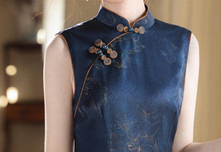 Summer Sleeveless Vintage Slim Qipao | Lightweight Elegant Cheongsam Dress