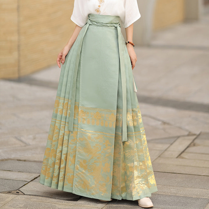 Elegant Hanfu Dress – Traditional Embroidered Flowing Hanfu Skirt with Vintage Charm