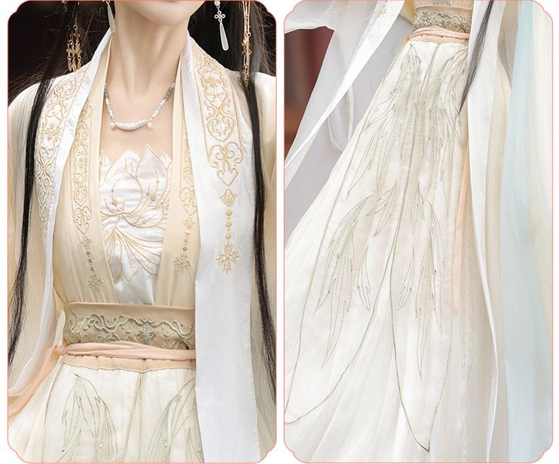 Elegant Flowing Hanfu Dress – Traditional Chinese Style with Embroidered Details