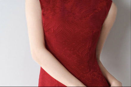 Sleeveless Bridal Qipao Dress | Lightweight Mandarin Collar Summer Gown