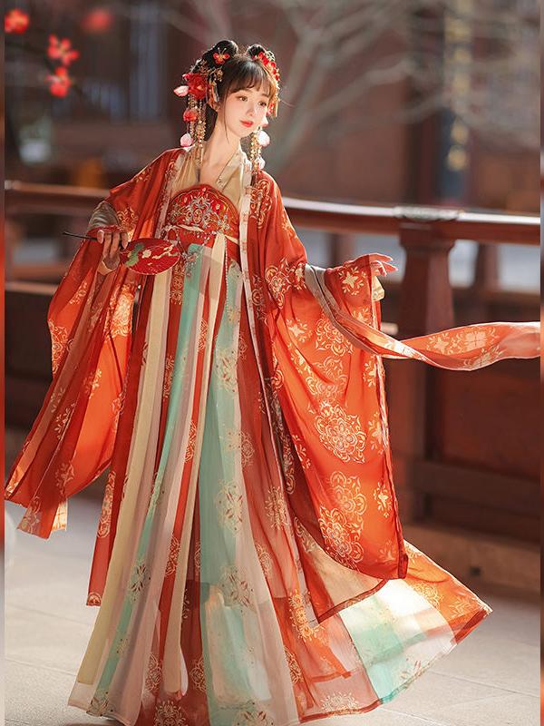 Elegant Tang Dynasty Hanfu Dress – Traditional Chinese Outfit