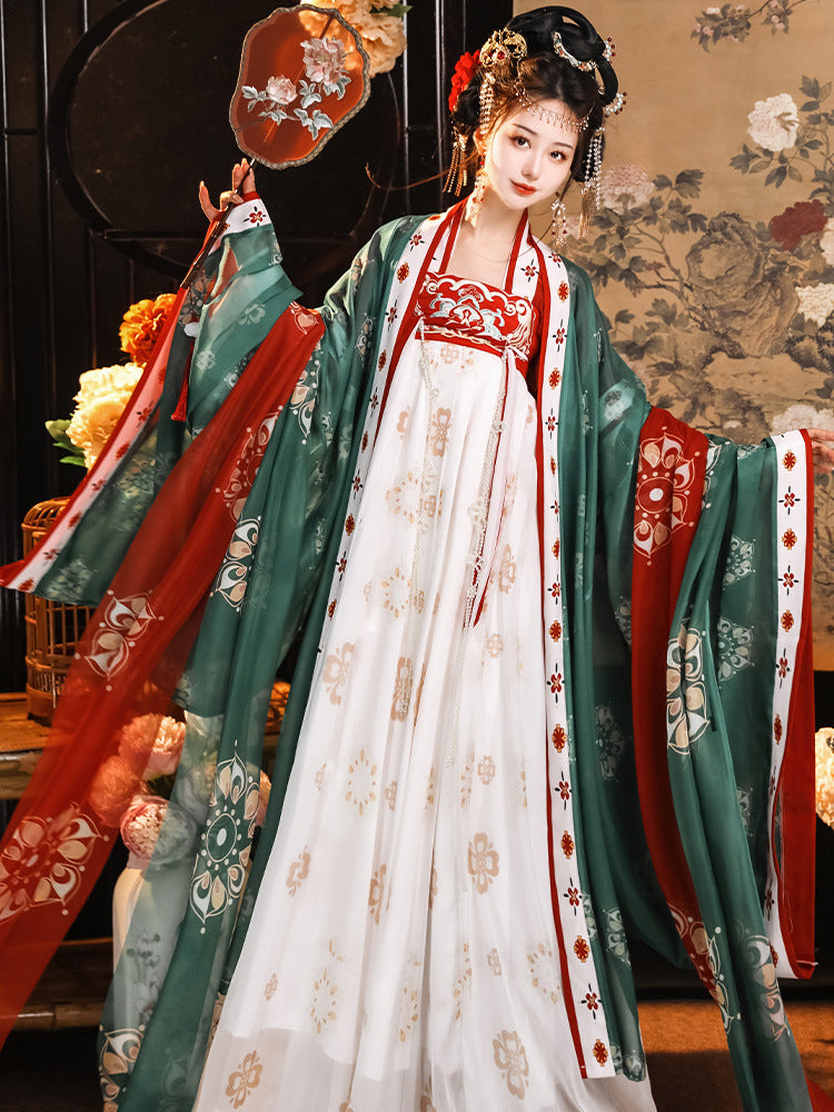 Elegant Tang Dynasty Hanfu Dress – Traditional Floral Embroidered Hanfu for Women