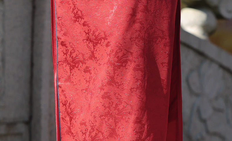 Spring Vintage Jacquard Qipao | Chinese Slim Elegant Short Sleeve Dress