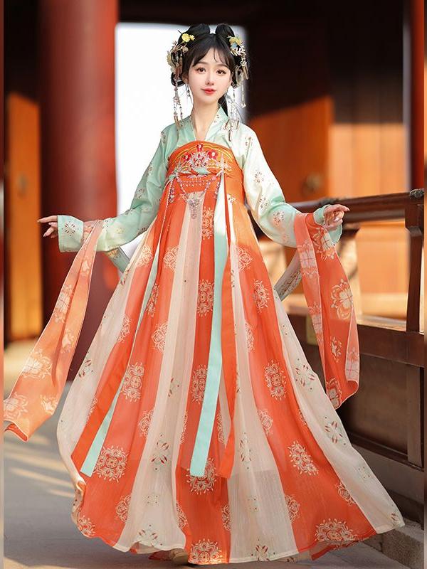 Elegant Tang Dynasty Hanfu Dress – Traditional Chinese Outfit