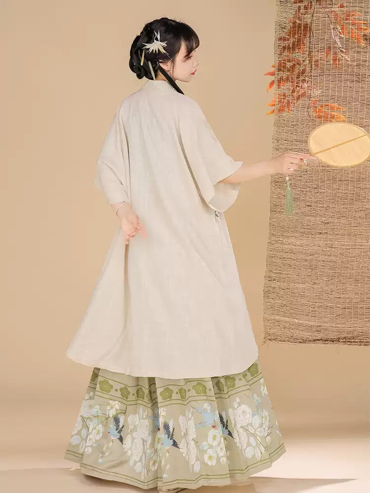 Song Dynasty Hanfu Dress witn with Floral Embroidery