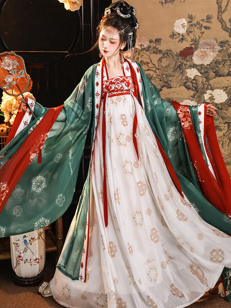 Elegant Tang Dynasty Hanfu Dress – Traditional Floral Embroidered Hanfu for Women