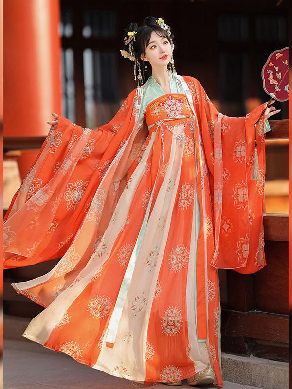 Elegant Tang Dynasty Hanfu Dress – Traditional Chinese Outfit