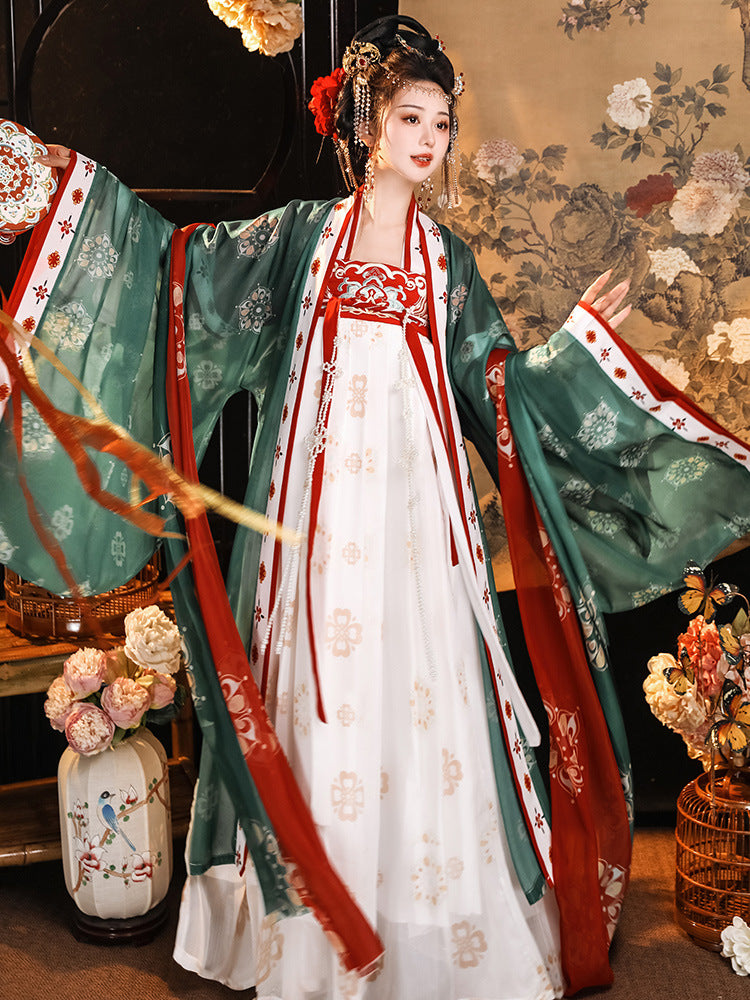 Elegant Tang Dynasty Hanfu Dress – Traditional Floral Embroidered Hanfu for Women