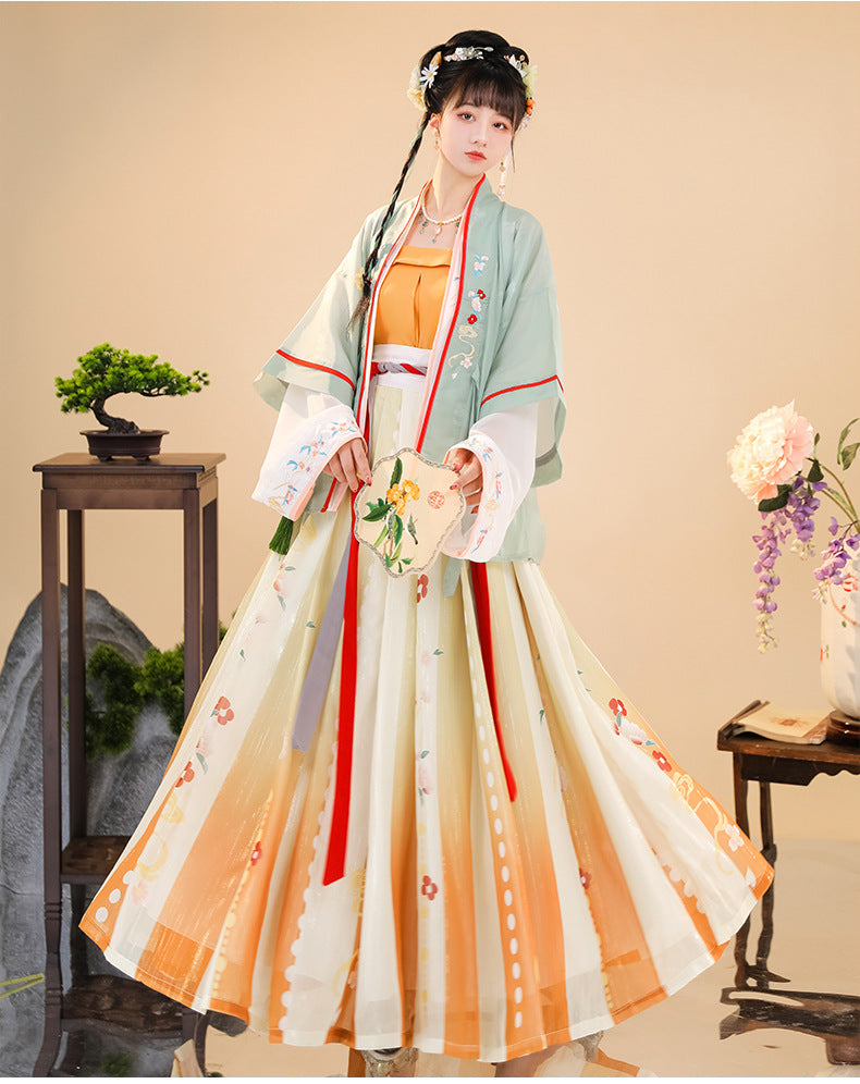 Elegant Embroidered Hanfu Dress Set Traditional Song Dynasty Hanfu Outfit