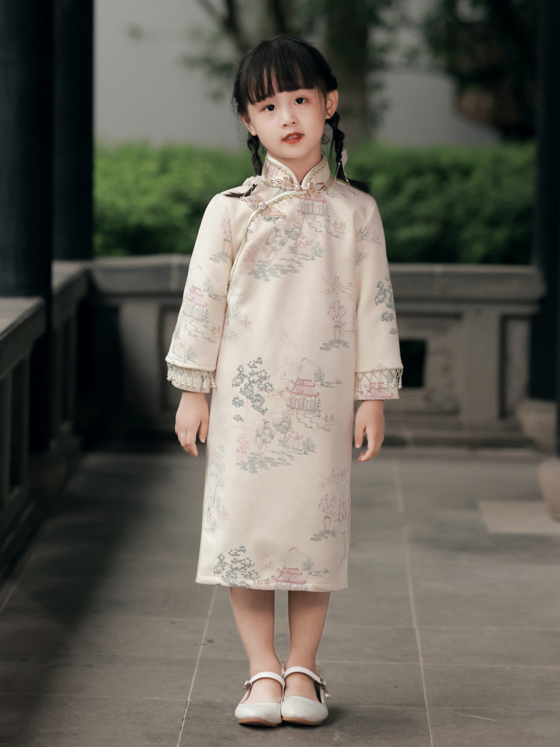 Matching Mother and Daughter Traditional Chinese Cheongsam - Elegant Floral Hanfu Dress for Special Occasions