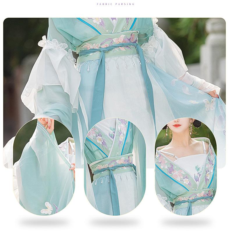 Elegant Embroidered Hanfu Dress Women's Traditional Chinese Outfit