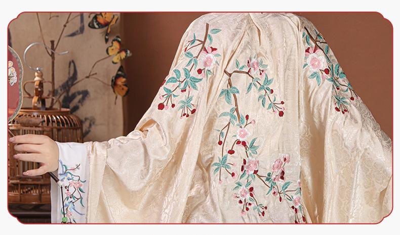Elegant Embroidered Hanfu Set – Traditional Chinese Dress with Flowing Sleeves