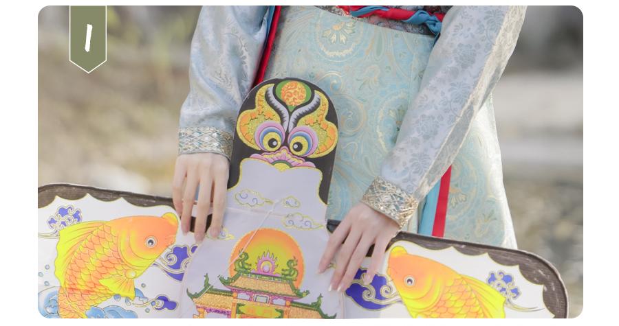 Traditional Tang Dynasty Hanfu Embroidered Dress with Colorful Ribbon Belt