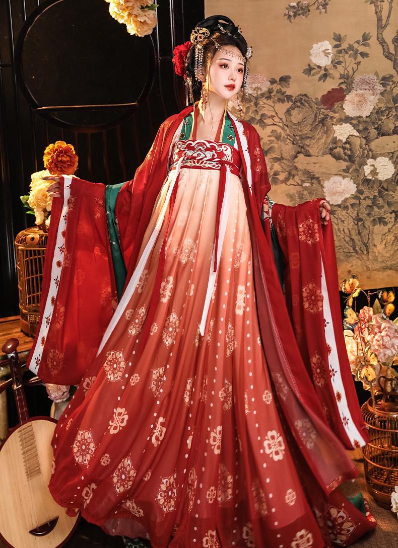 Elegant Tang Dynasty Hanfu Dress Traditional Chinese Costume for Women