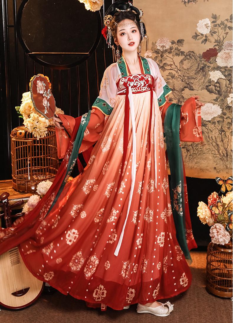 Elegant Tang Dynasty Hanfu Dress Traditional Chinese Costume for Women