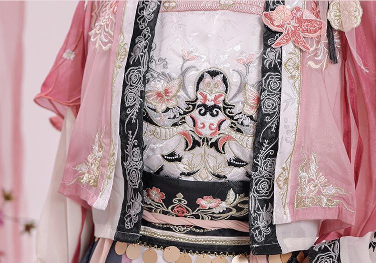 Elegant Gradient Song Dynasty Hanfu Dress with Floral Embroidery