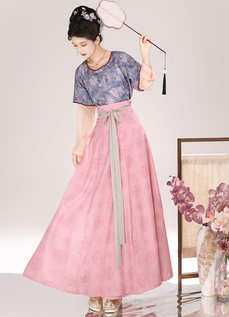 Elegant Embroidered Hanfu Skirt & Top Set – Traditional Chinese Clothing for Women