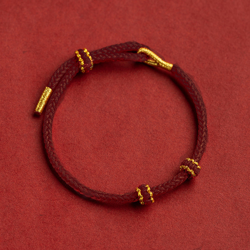 Hand-woven Knotted Red Rope