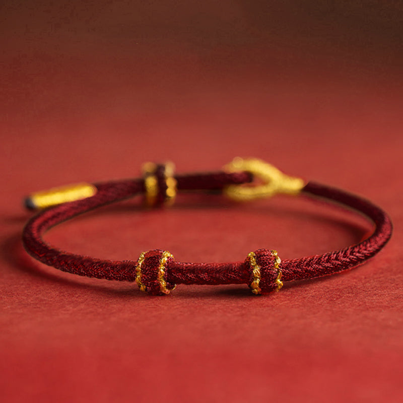 Hand-woven Knotted Red Rope