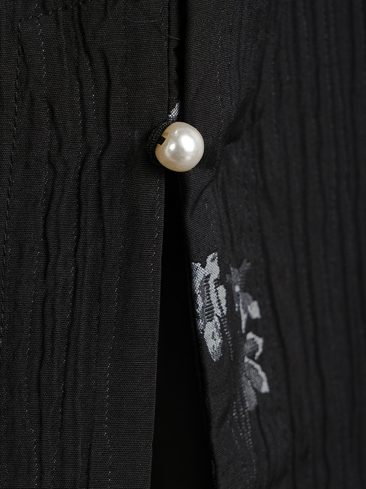 Elegant Black Floral Cheongsam Dress Timeless Style