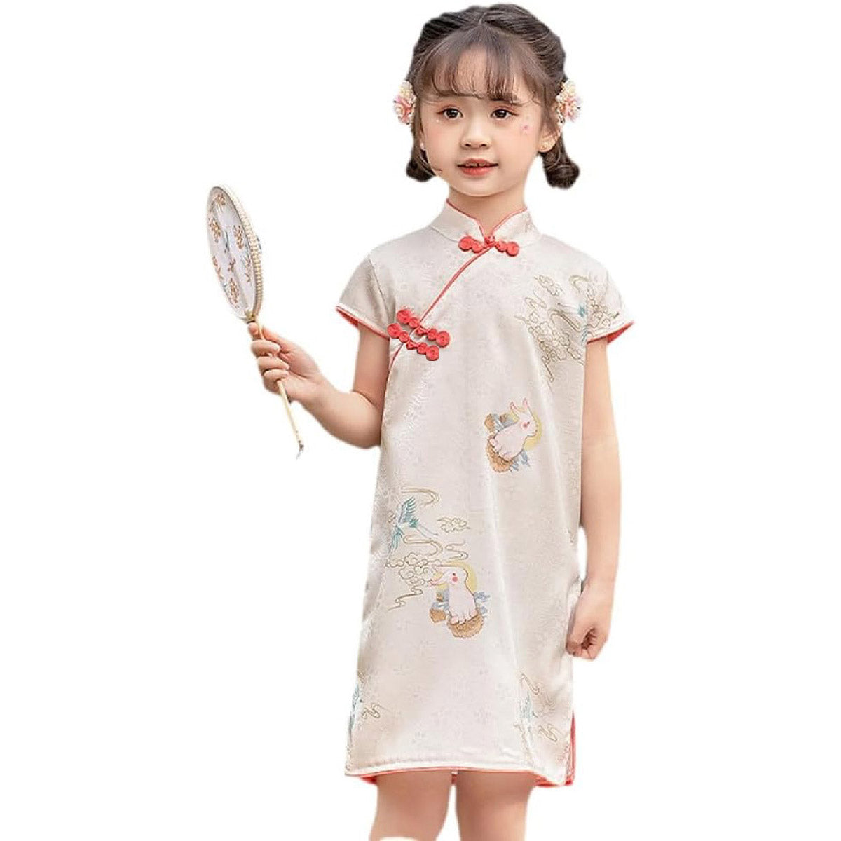 'Jade Rabbit' Girl's Chinese Qipao Dress