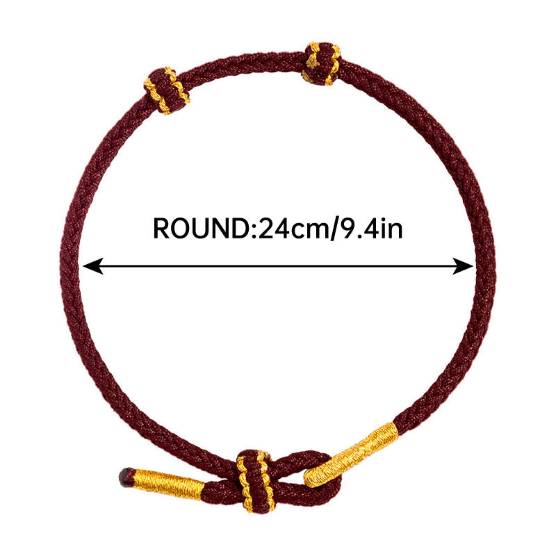 Hand-woven Knotted Red Rope