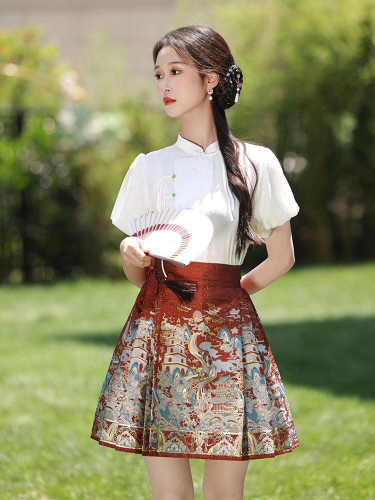 Mother and daughter hanfu suit traditional style dresses parent-child dresses