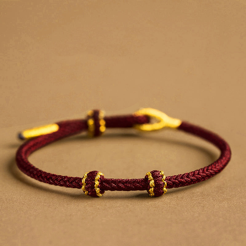 Hand-woven Knotted Red Rope