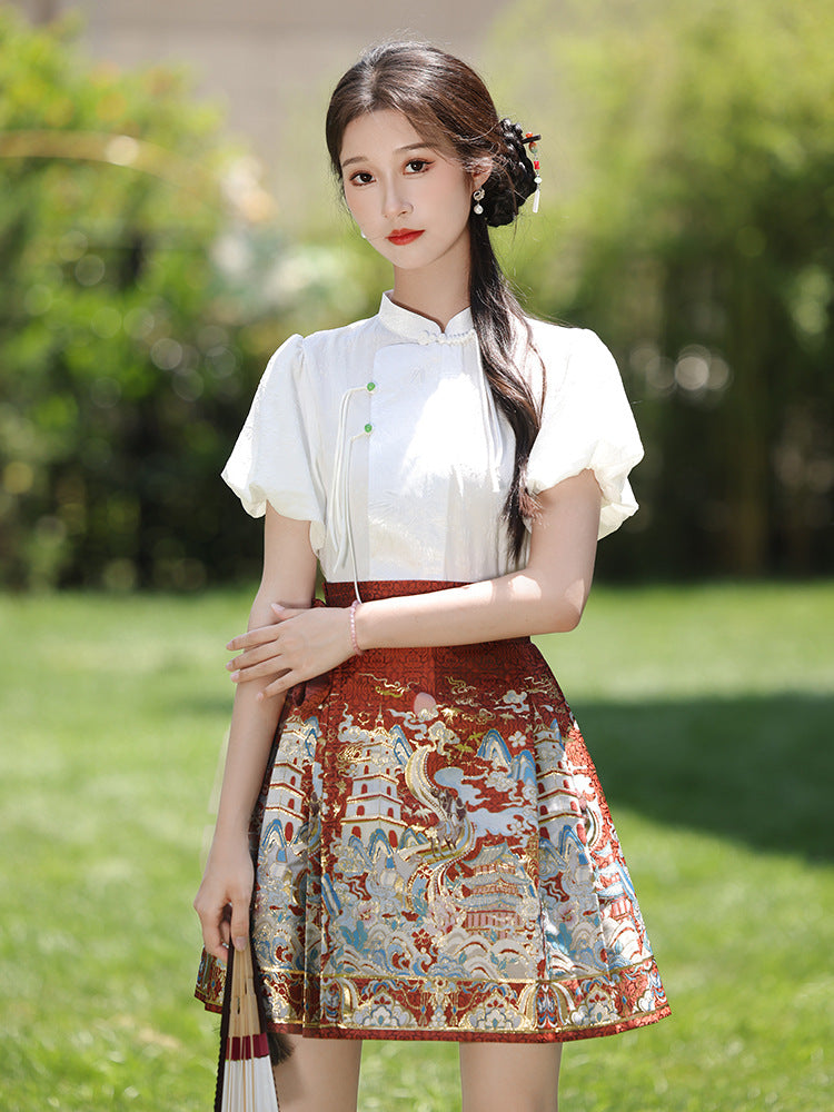 Mother and daughter hanfu suit traditional style dresses parent-child dresses