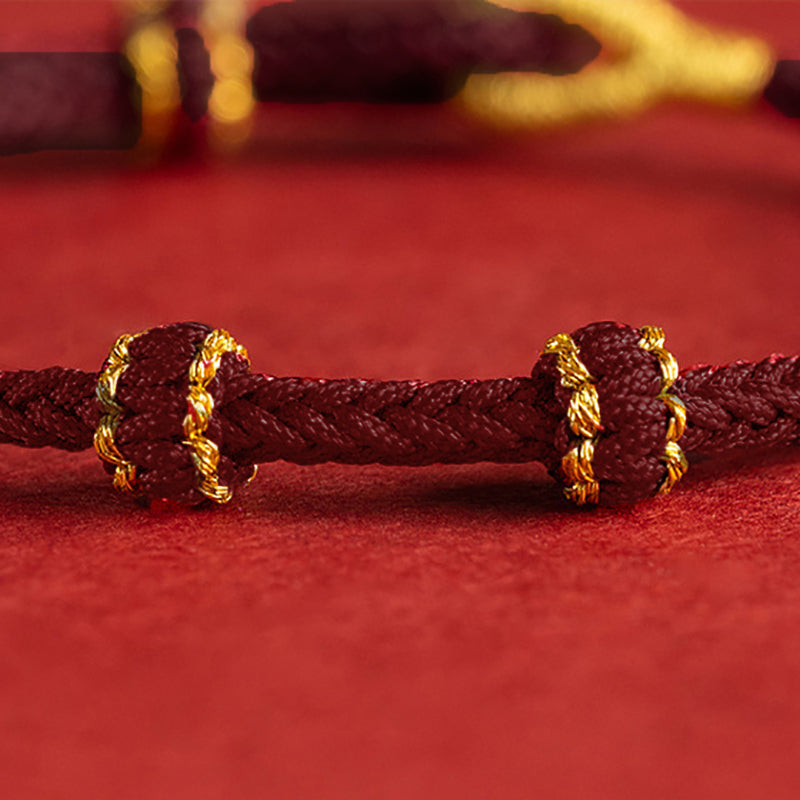 Hand-woven Knotted Red Rope
