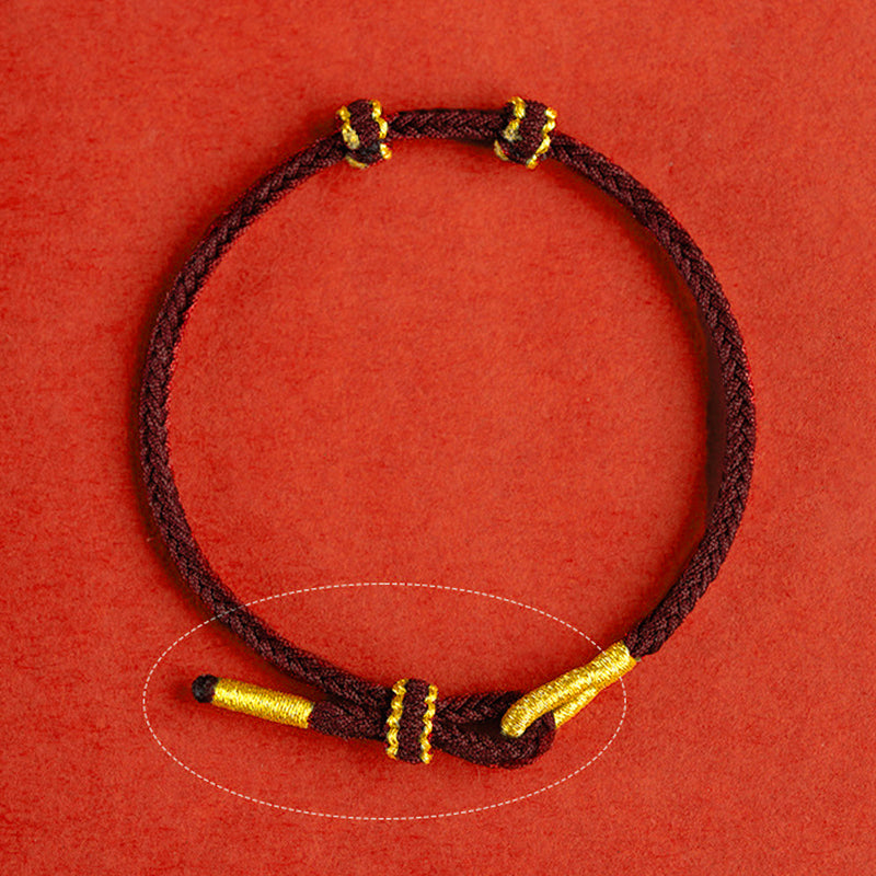 Hand-woven Knotted Red Rope