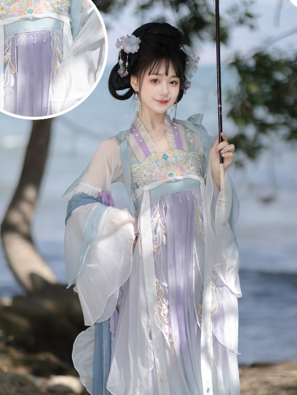 Graceful Purple Hanfu Dress Elegant Traditional Fairy Style