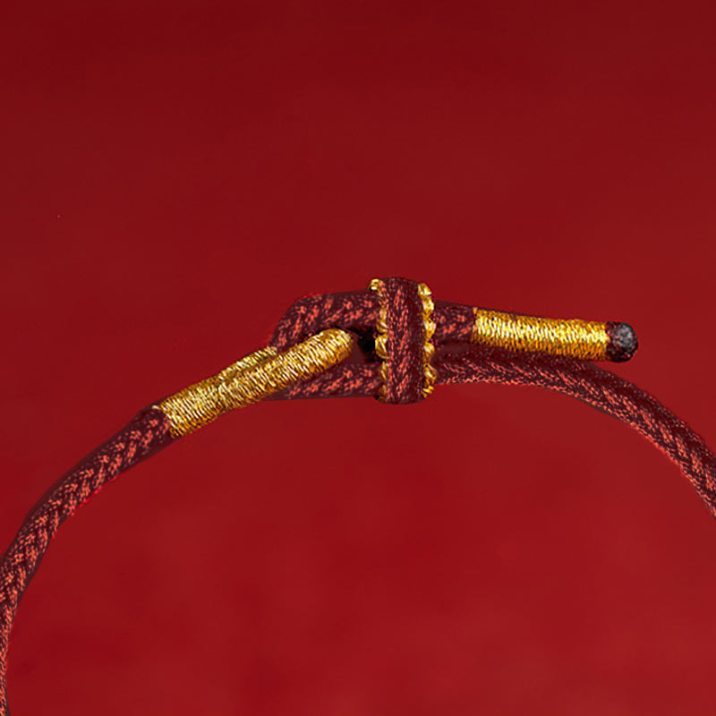 Hand-woven Knotted Red Rope