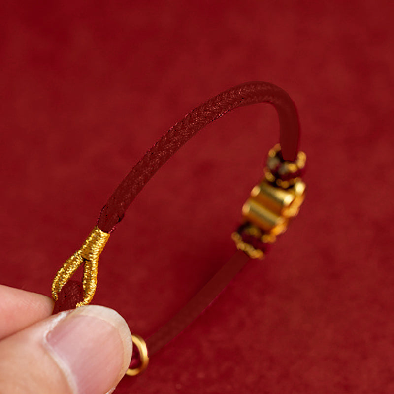 Hand-woven Knotted Red Rope