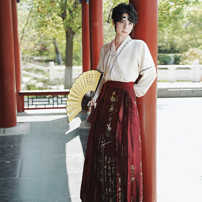 Men's New Chinese National Style mamianqun suit