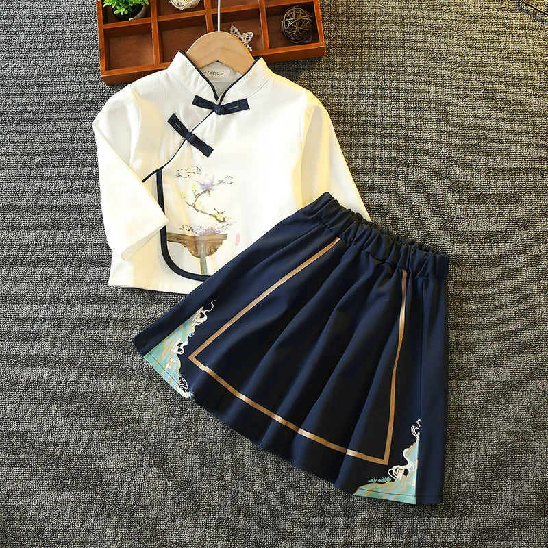 女孩中国套装两件套传统服装