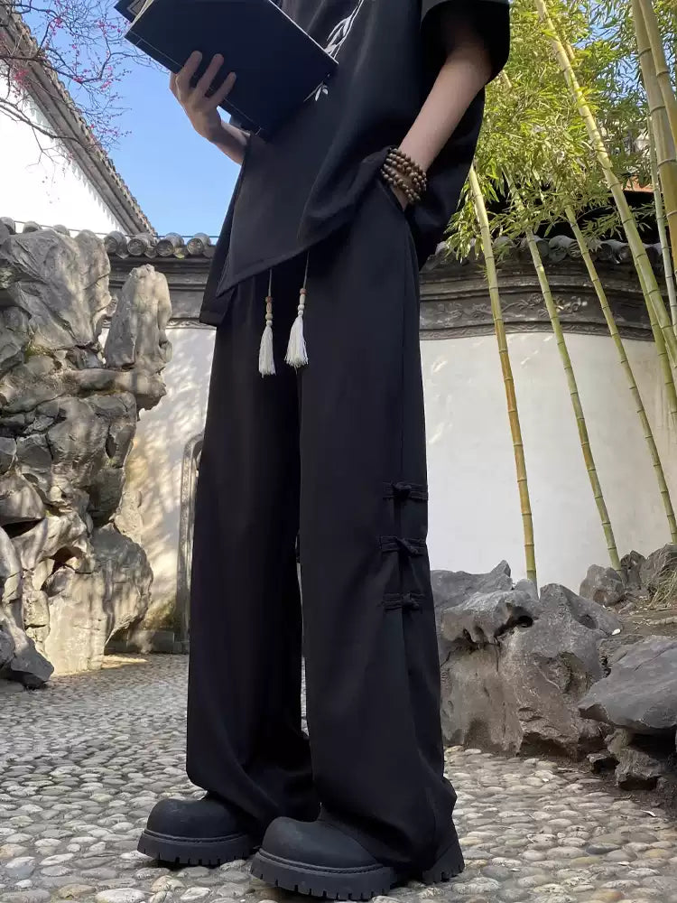 Large Size New Chinese Style suit trousers men's Summer Bottoms