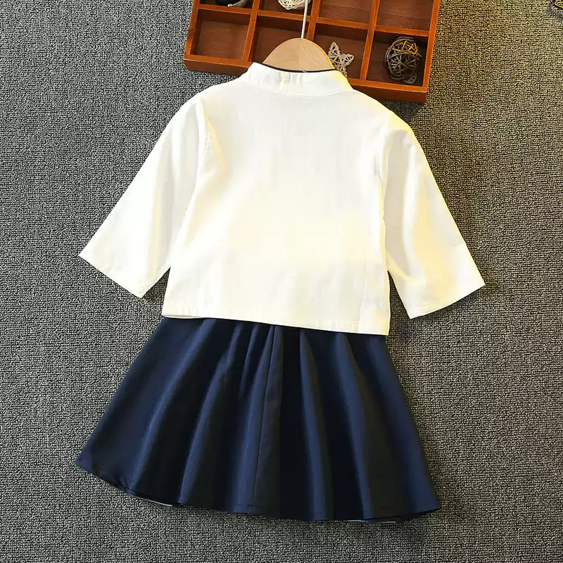 女孩中国套装两件套传统服装