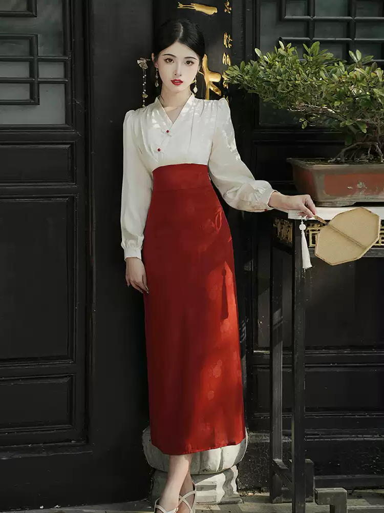 Wedding Bridal Party Dress Hanfu-Inspired Long Dress