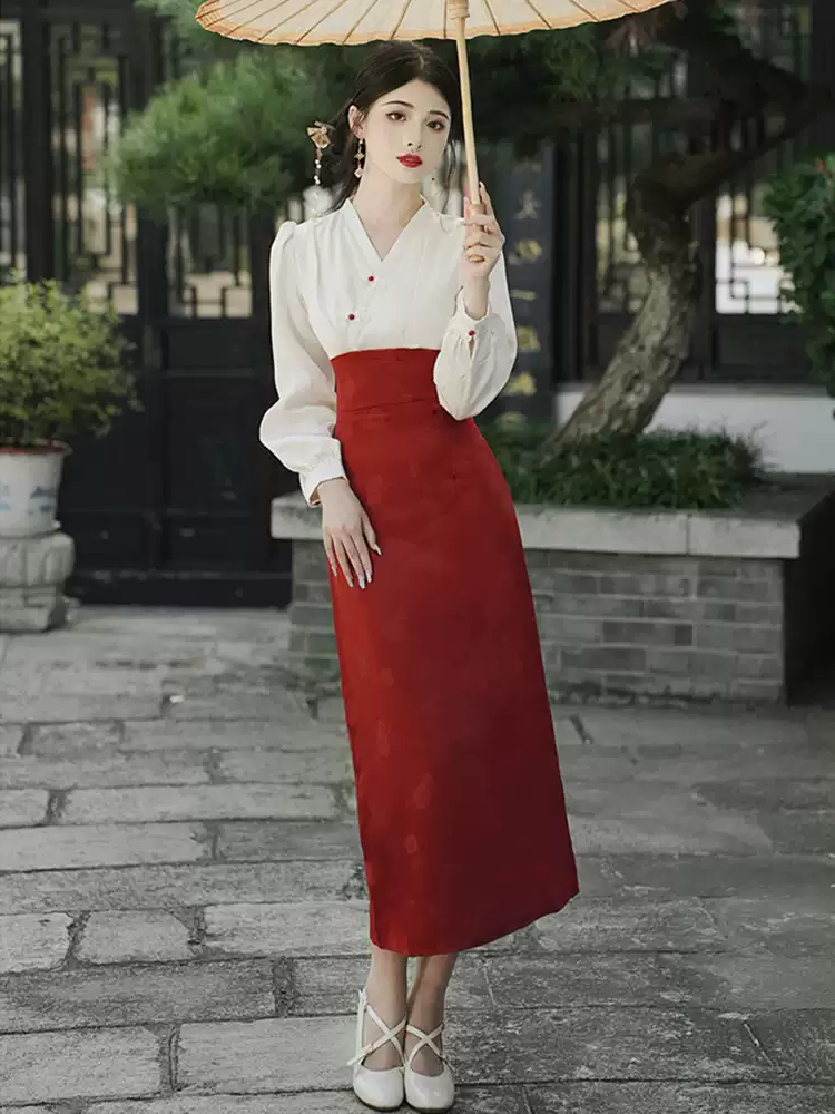 Wedding Bridal Party Dress Hanfu-Inspired Long Dress