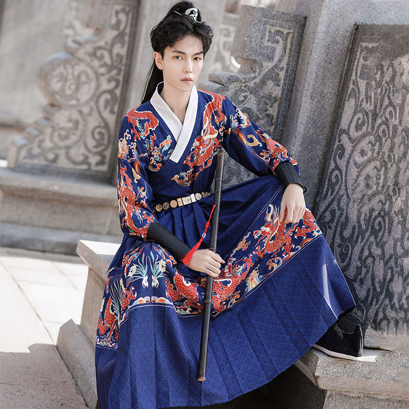 Men's 4 Pcs Set Chinese Hanfu Ming Dynasty Feiyufu Set