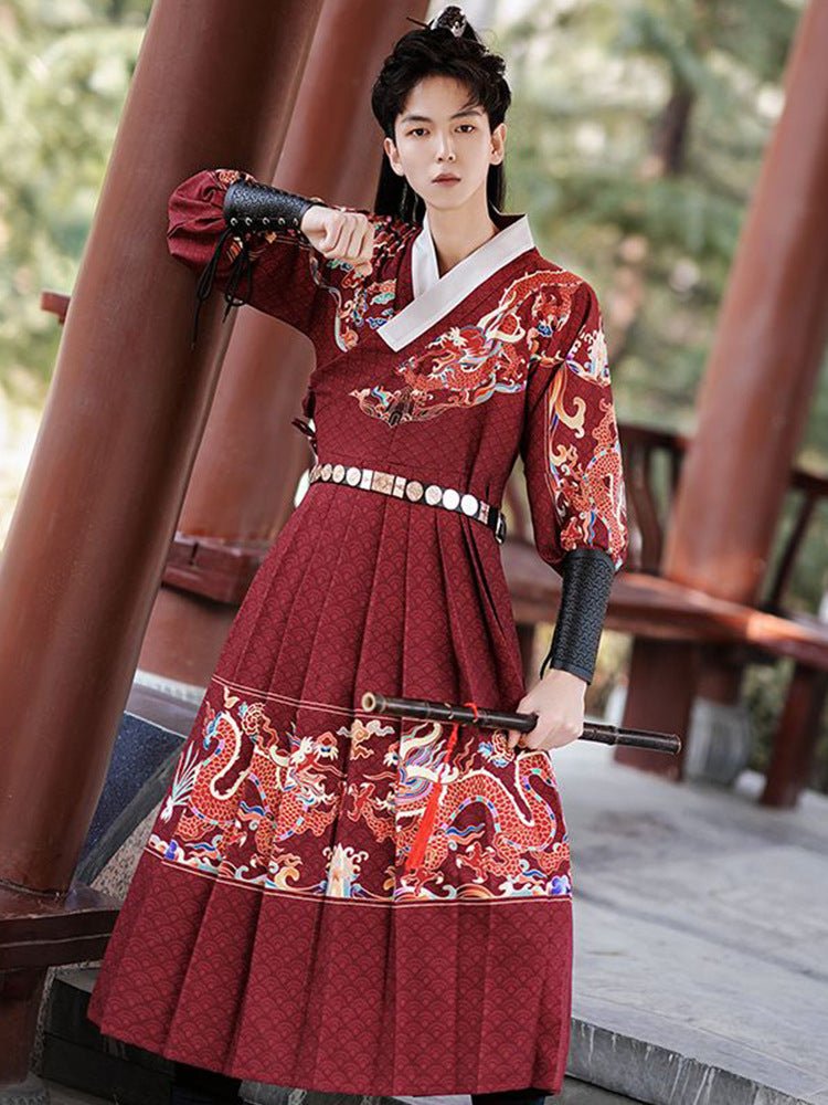 Men's 4 Pcs Set Chinese Hanfu Ming Dynasty Feiyufu Set