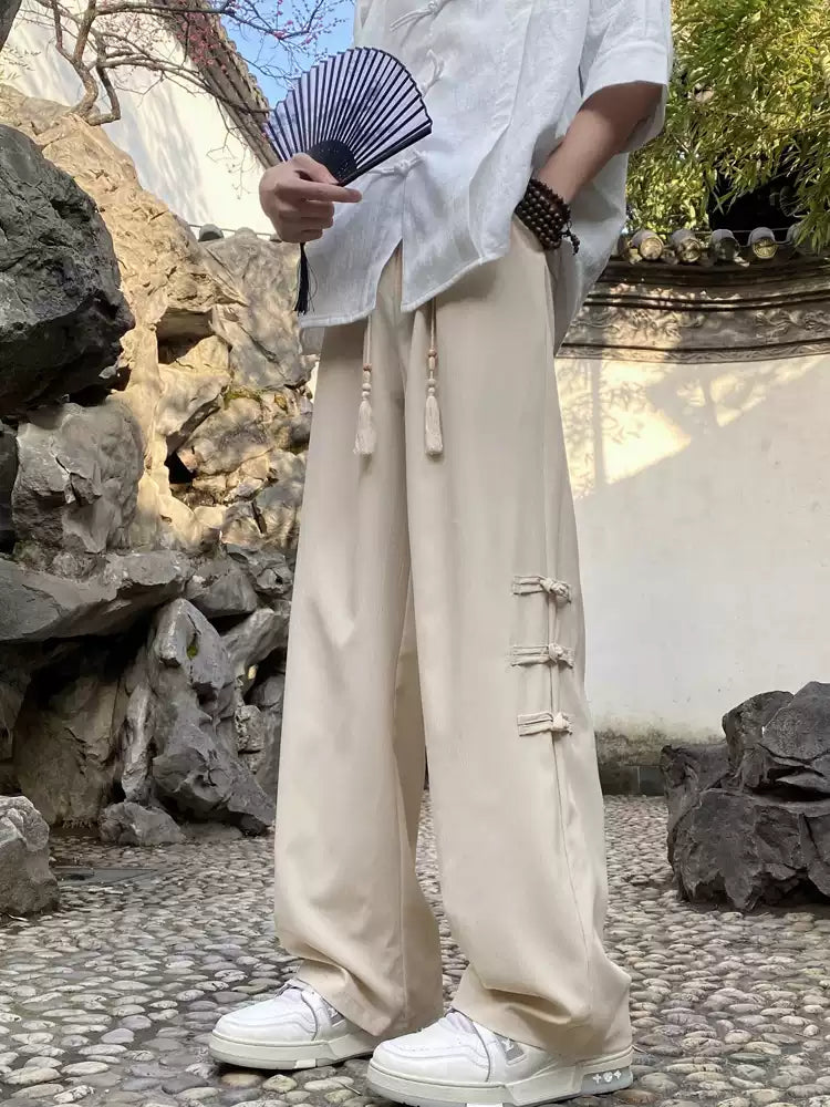 Large Size New Chinese Style suit trousers men's Summer Bottoms