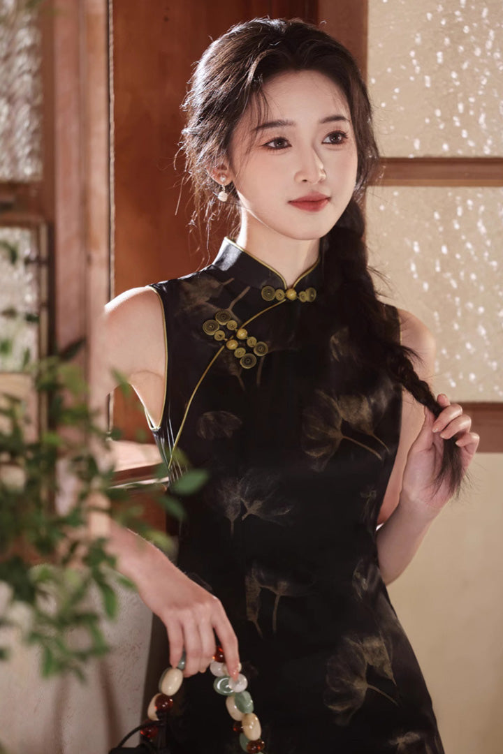 Summer Sleeveless Vintage Slim Qipao | Lightweight Elegant Cheongsam Dress