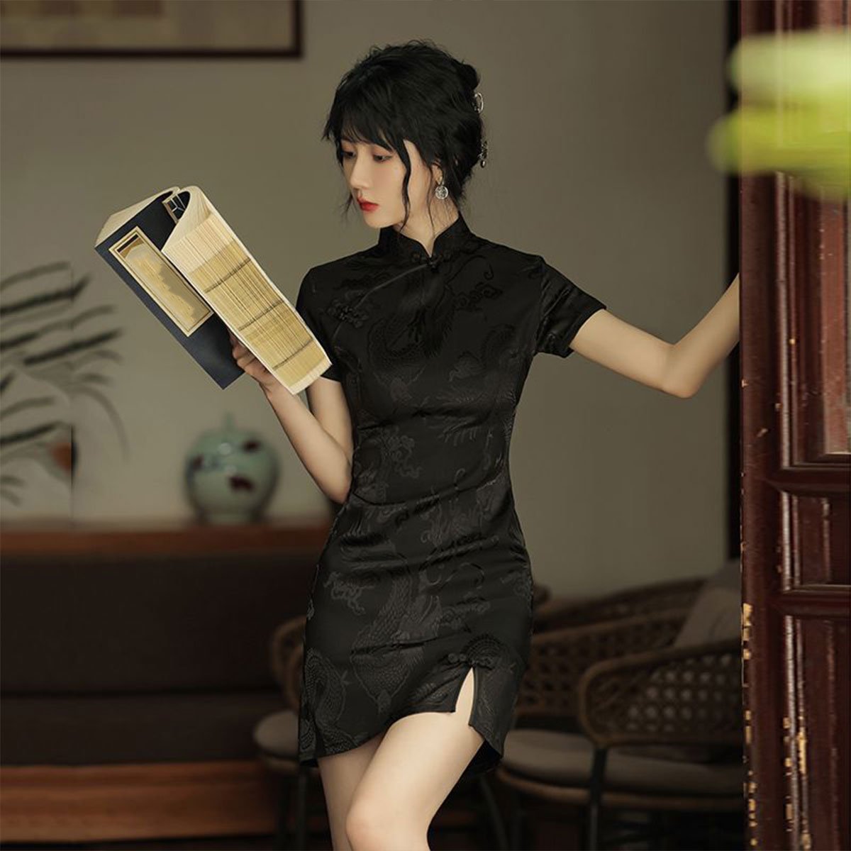 Qipao New Improved French Retro National Fashion Small Girl Dress