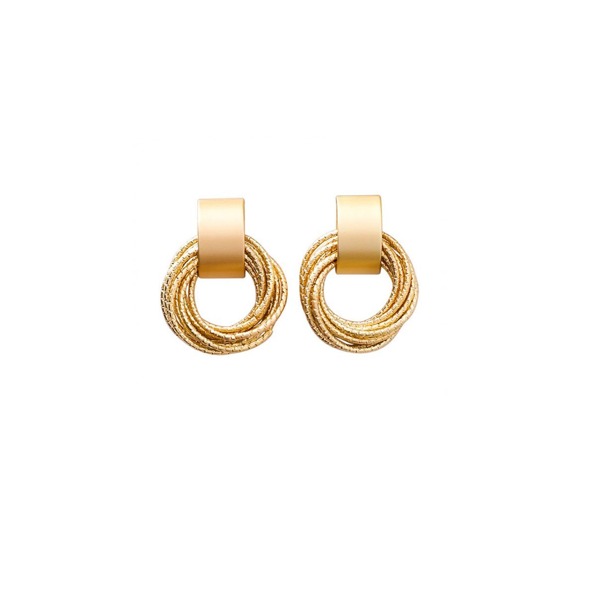Vintage Metal Hoop Earrings Trendy Fashion Jewellery Women Elegant Gift