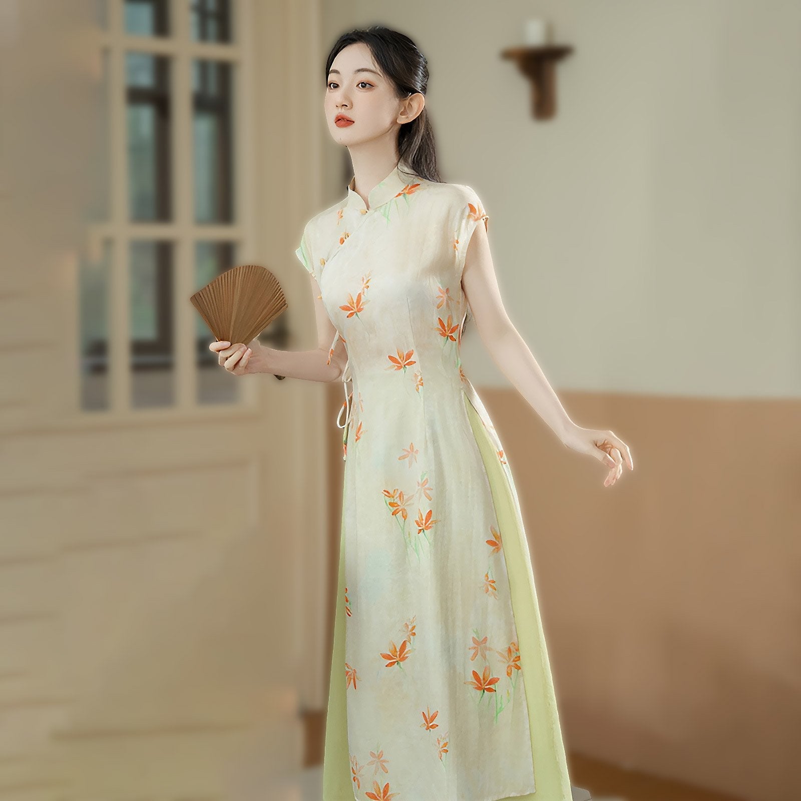 Floral Women's Two Piece Hanfu Dress