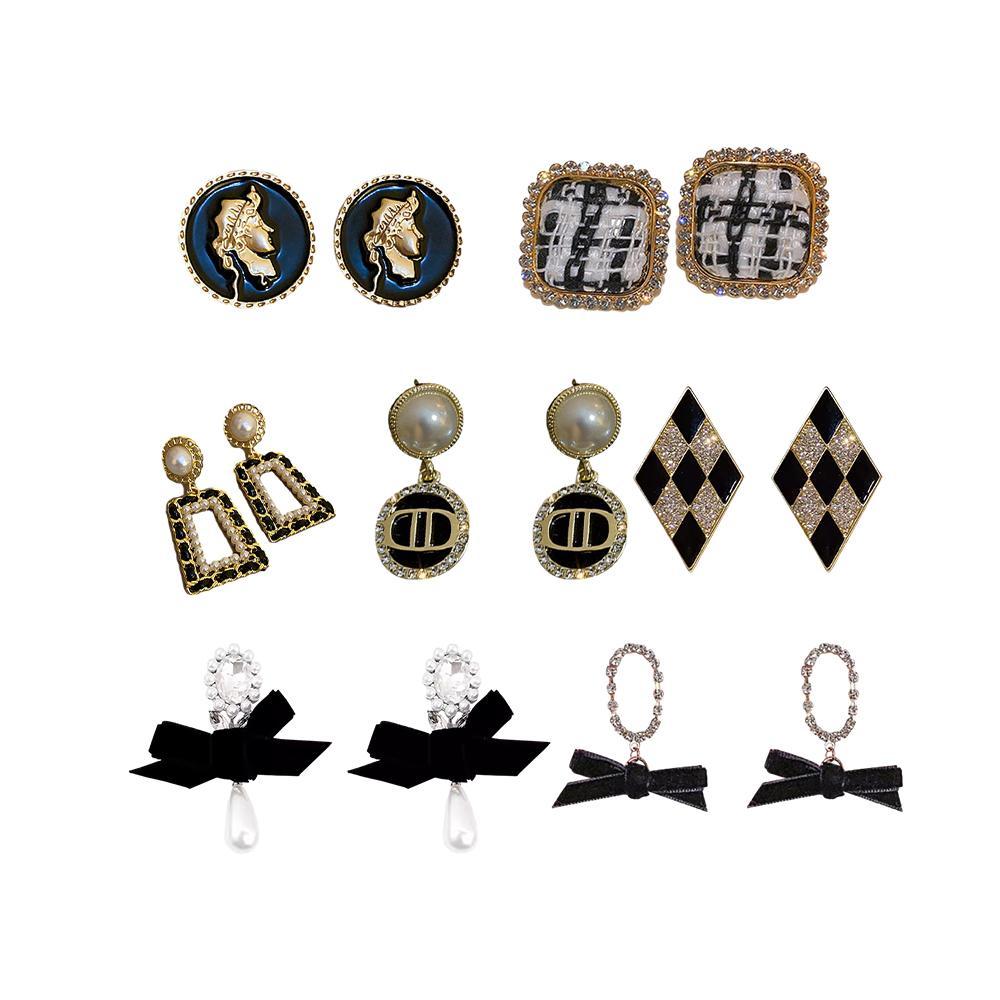 Gorgeous Vintage Black White Earrings Various Styles Women Jewelry Best Gift