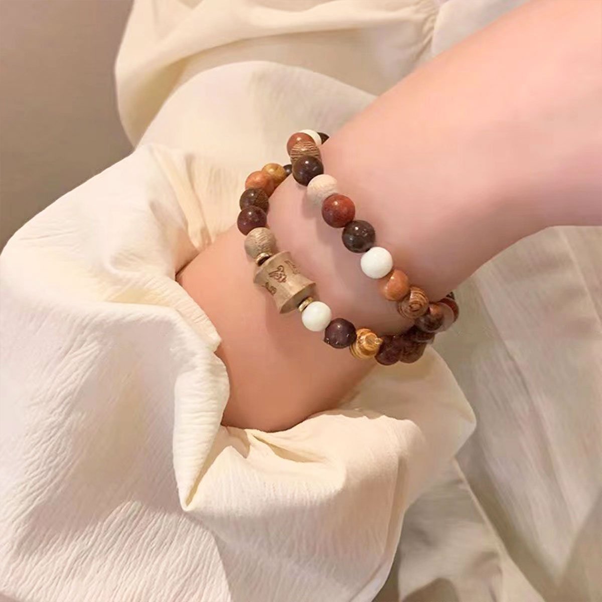 Elegant Wood Bracelet Crafted in New Chinese Style Sophisticated Accessory